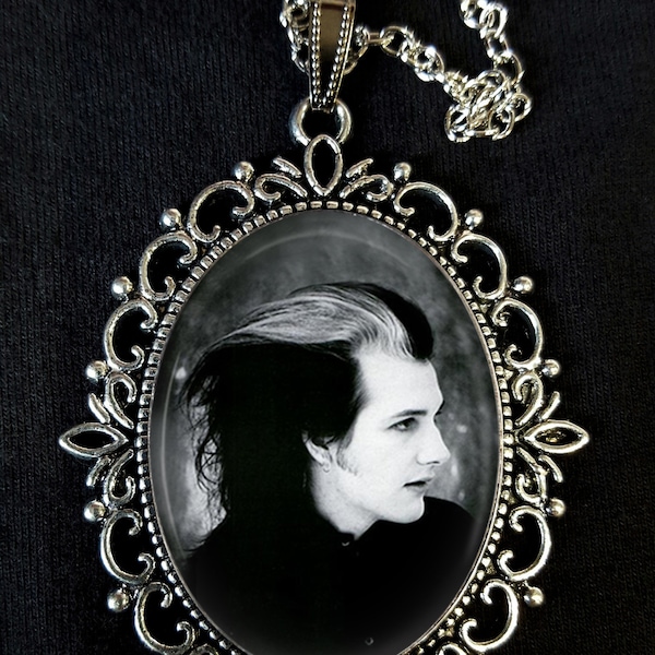 Dave Vanian The Damned Large Antique Silver Pendant Necklace Earrings Goth Punk