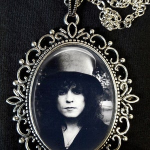 Marc Bolan T.REX Large Antique Silver Pendant Necklace Earrings Cufflinks Music Icon 70s Glam Rock