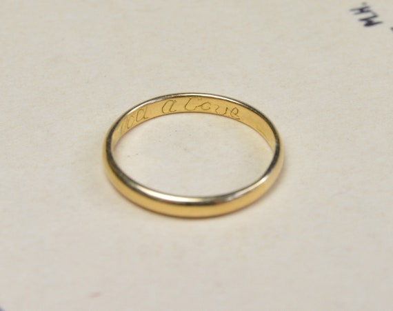 Antique 18th Century Posy Ring, Lovers Secret Mes… - image 2
