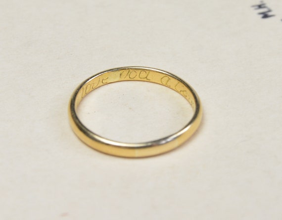 Antique 18th Century Posy Ring, Lovers Secret Mes… - image 4