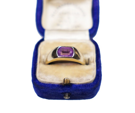 Vintage Amethyst Dress Ring, Gypsy Ring.