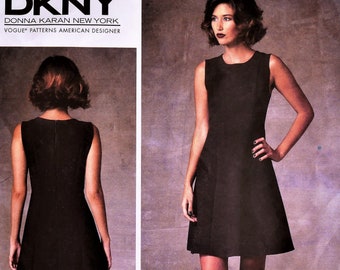 Patrón de vestido, Vogue 1421, DKNY Donna Karan New York, talla francesa 38 (10)