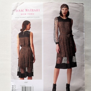 Dress Pattern, Vogue 1554, American Designer by Isaac Mizrahi, Size: 6-8-10-12-14