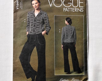 Jacket and Pants Pattern, Vogue 1644, American Designer by Kathryn Brenne, Size: 6-8-10-12-14
