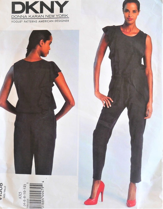 Donna karan black jumpsuit sale
