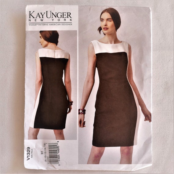 Women Dress Sewing Pattern, Vogue 1537. Kay Unger American Designer. Size  10 - Etsy