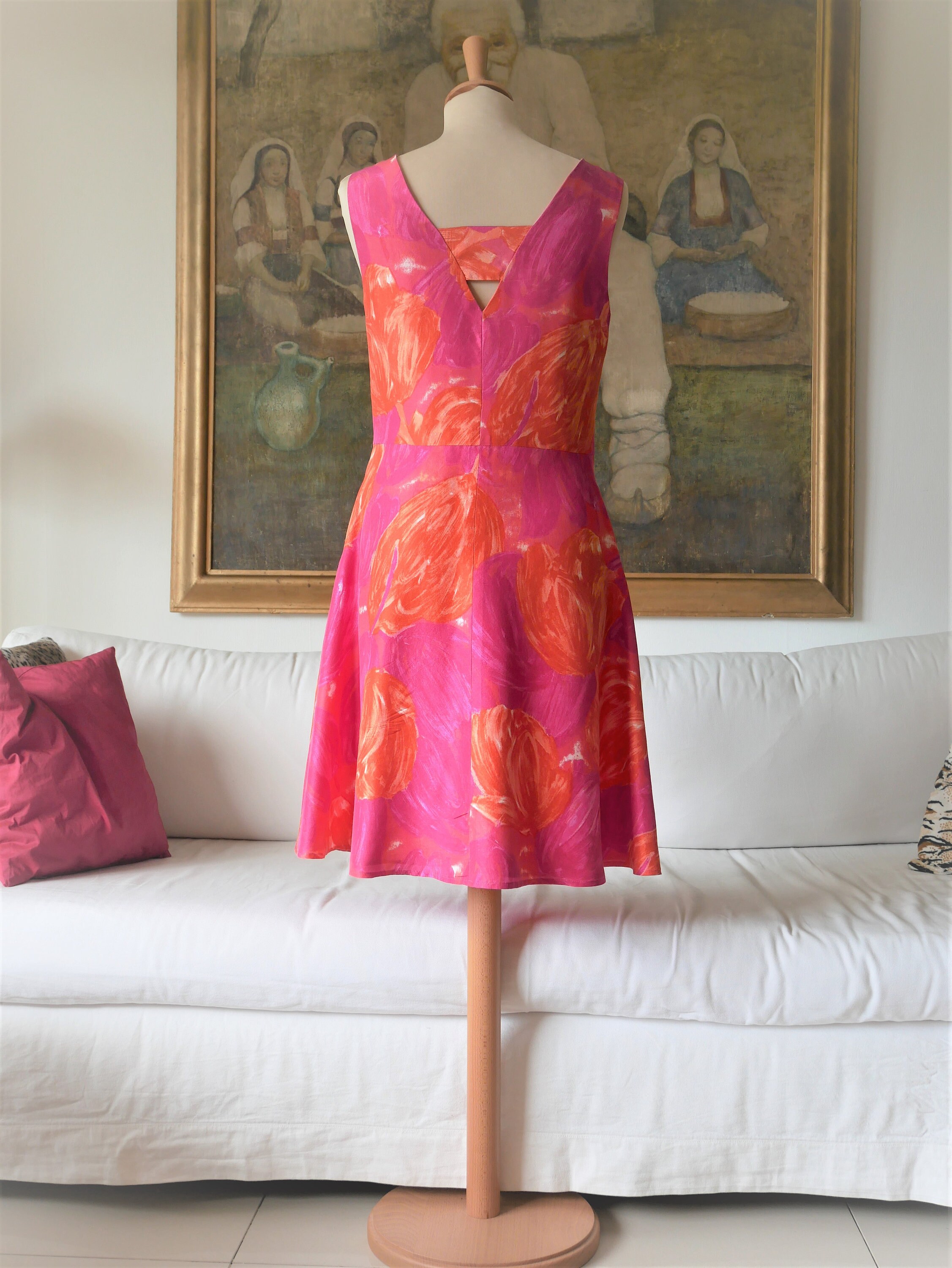 strapless open back dress Rosa Maxi Dress Polkadot Chocolate Plum