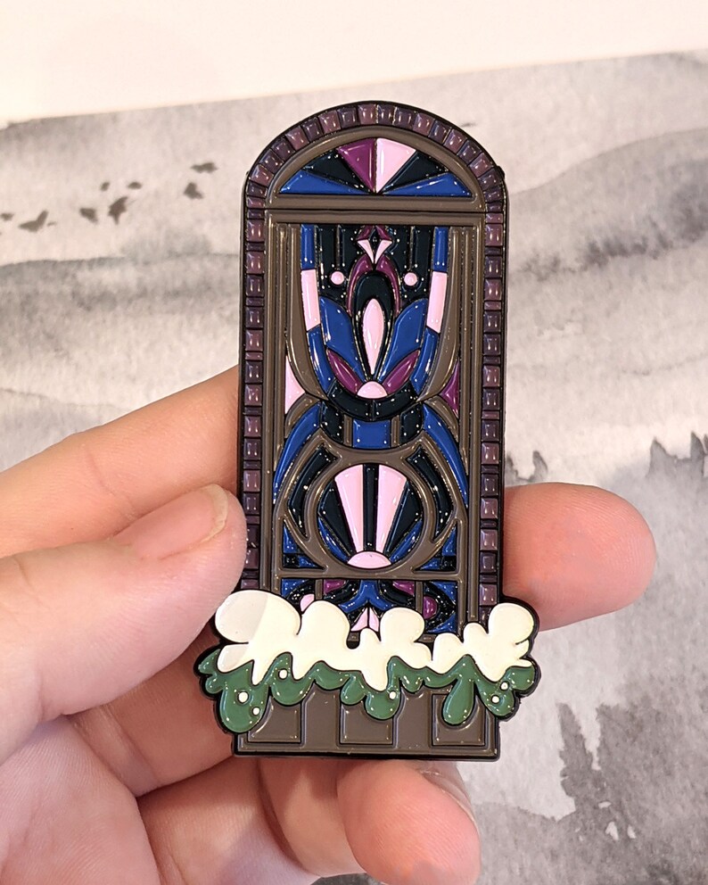 Stained Glass Window 5 Enamel Pin Cute Badge Brooch Etsy