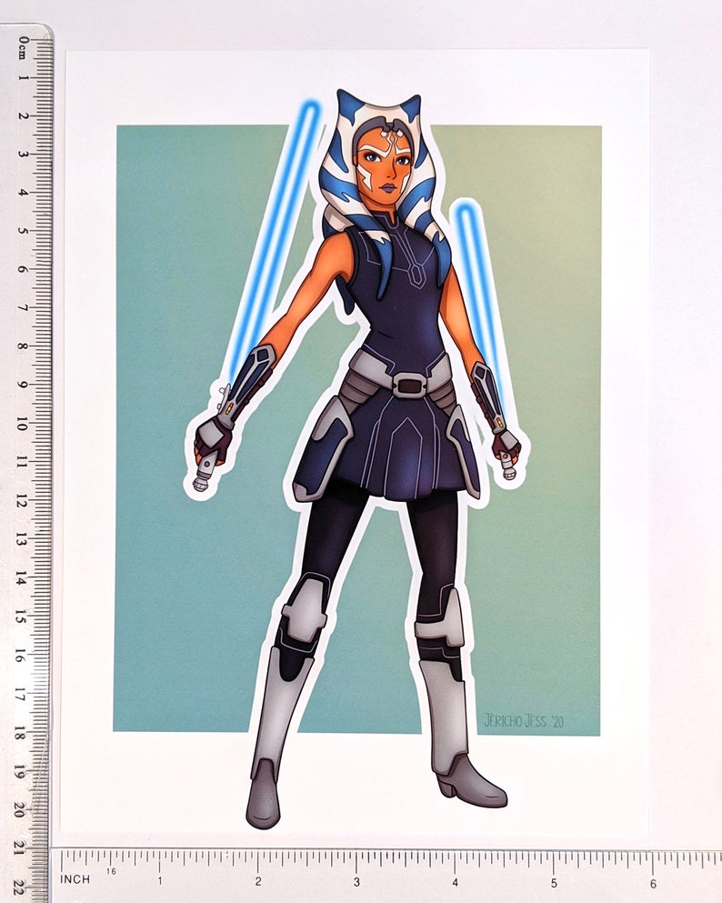 Ahsoka Tano Star Wars Art Print 8 x 6 Inches Pop Etsy