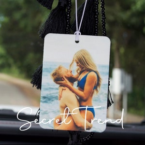 Picture Air Freshener • Car Scent • Custom Car Freshie • Personlized Car Accessories • Cute Freshie Rear View Mirror Picture