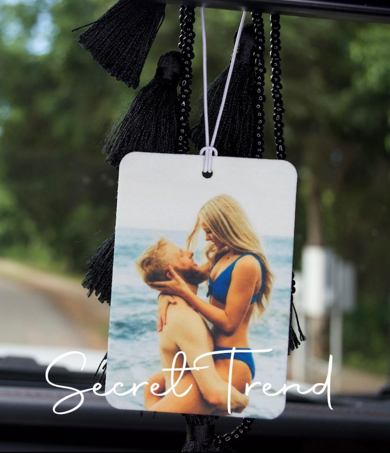 Picture Air Freshener • Car Scent • Custom Car Freshie • Personlized Car Accessories • Cute Freshie Rear View Mirror Picture 