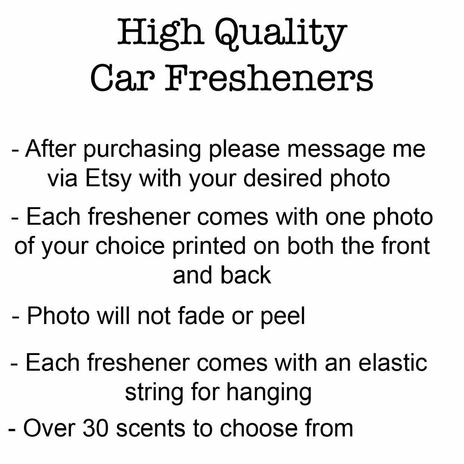 Custom Car Air Freshener Double Sided Car Scent Custom Car Etsy