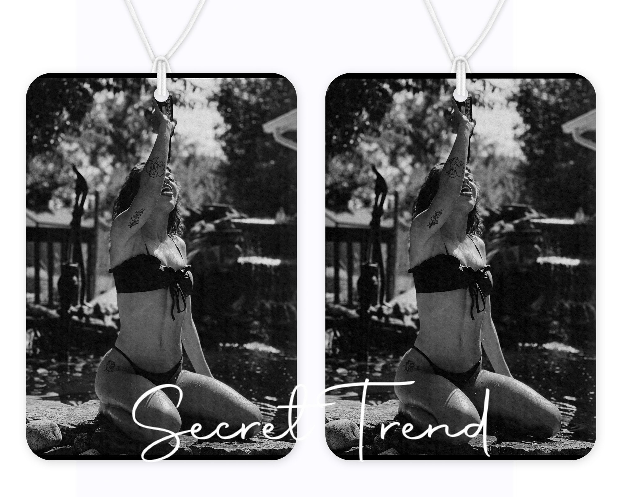 Double sided Car Freshener • Boudoir Gift • Risque Air Freshener  • Personalized  • Photo Gift for Boyfriend • Mirror Picture • Beer Poster