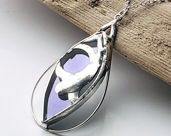 Stained Glass Necklace, Stained Glass Jewelry, Stained Glass Pendant, Stained Glass Necklace, Handcrafted Jewelry