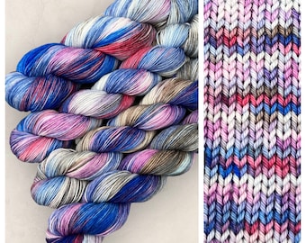 4 Ply Yarn 100g or 50g Skein Hand Dyed Wool Mystic Twilight Super Wash 75/25 Merino Nylon Knitting Crochet Socks Hats Mitts Garments