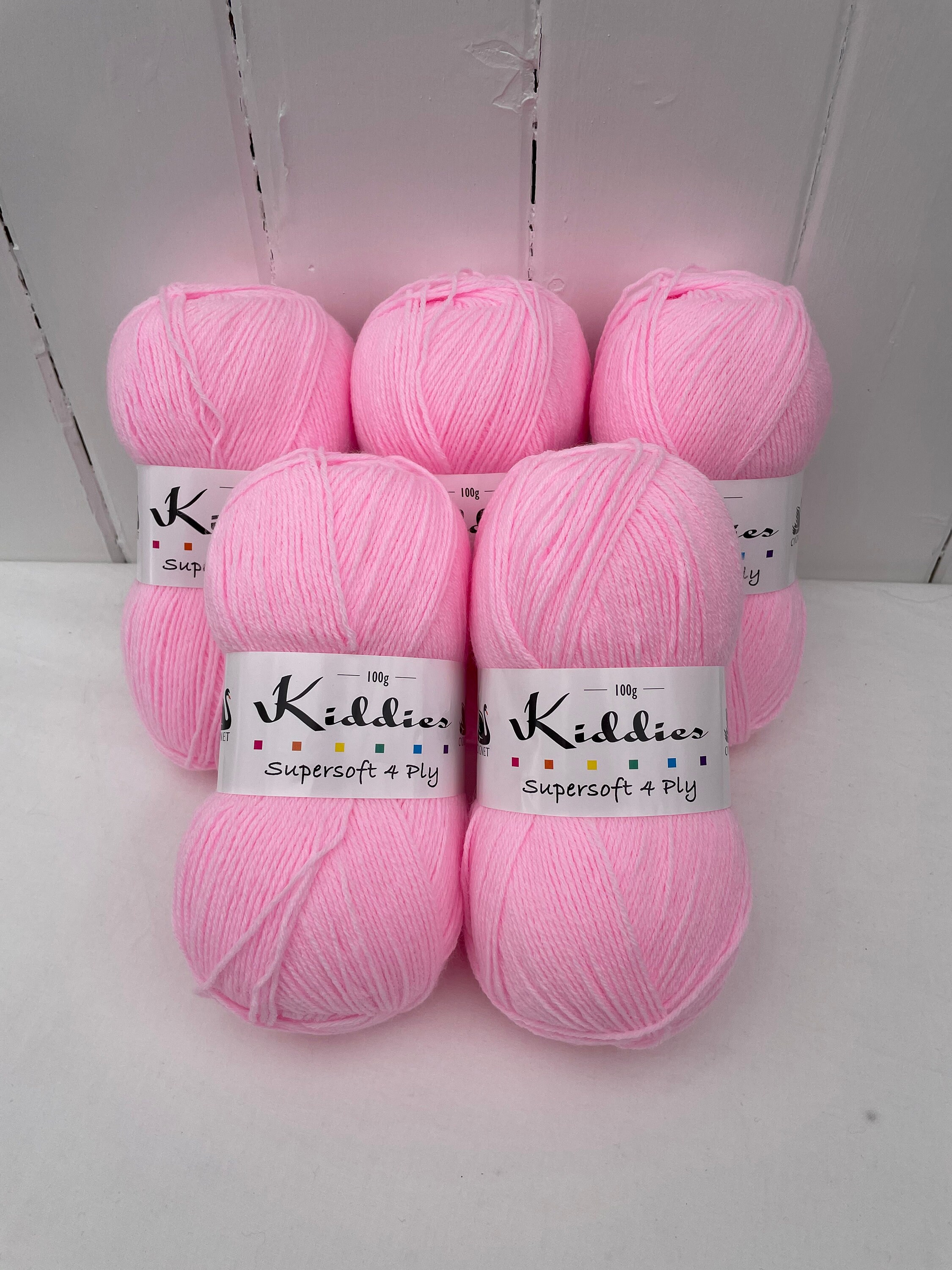 Pink Baby Wool Yarn 4 Ply 500g Supersoft Kiddies Etsy