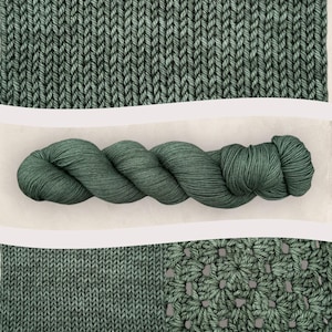 4Ply DK Yarn Hand Dyed Dark Green Semi Solid Tonal 10g 20g 50g 100g Skein S/W Merino Wool Nylon Sock Knitting Crochet  P91