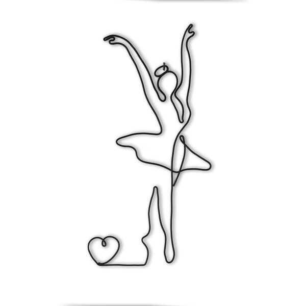 Ballerina Wire Wall Hanging decor, Minimalist Home Decor, Art Deco, Handcrafted Art, New Home Gift, Abstract Body Figure, Housewarming Gift