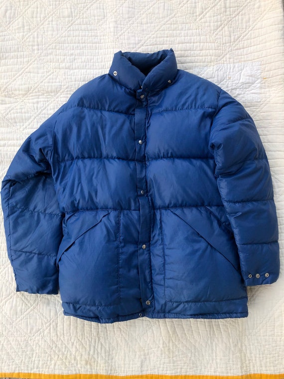 80s Woolrich Blue Ripstop Down Puffer Jacket Large