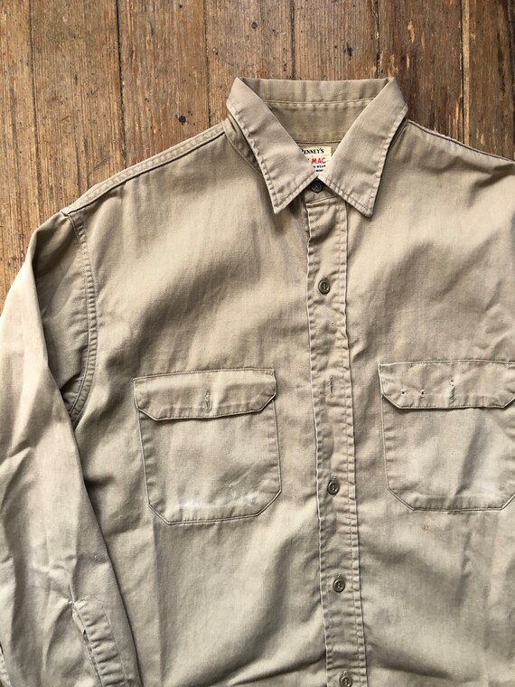 1950s Selvedge Penneys Big Mac Work Shirt Medium - image 2