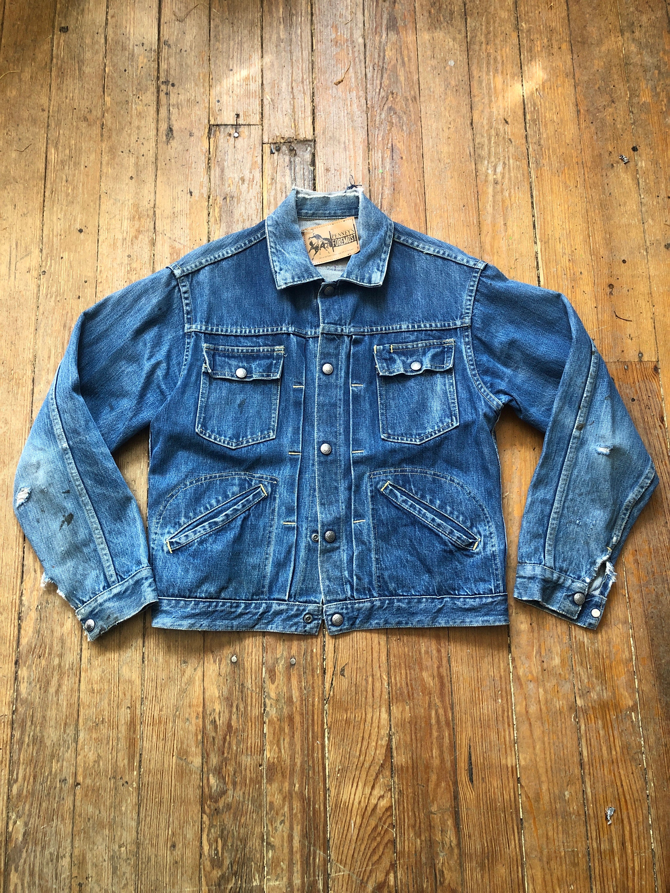 50s Selvedge Denim Jacket - Etsy 50s Selvedge Denim Jacket - Etsy