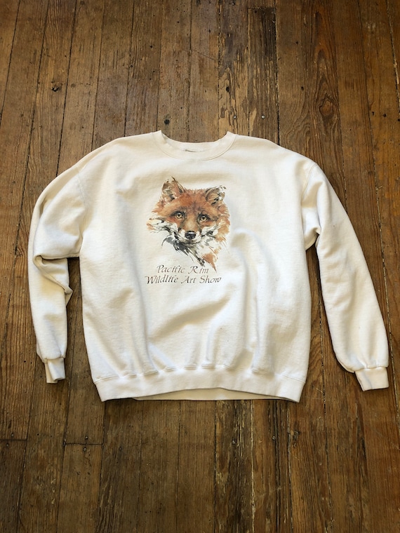 1990s Wildlife Lee Heavy Cotton Sweatshirt Large