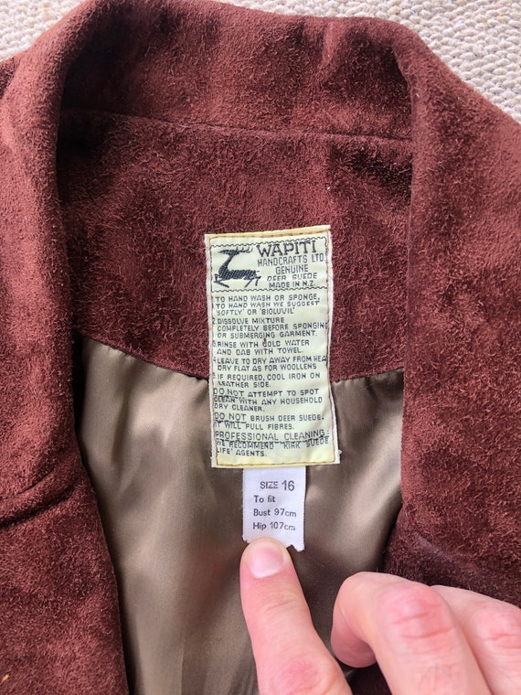 1960s Suede Jacket Small - image 3