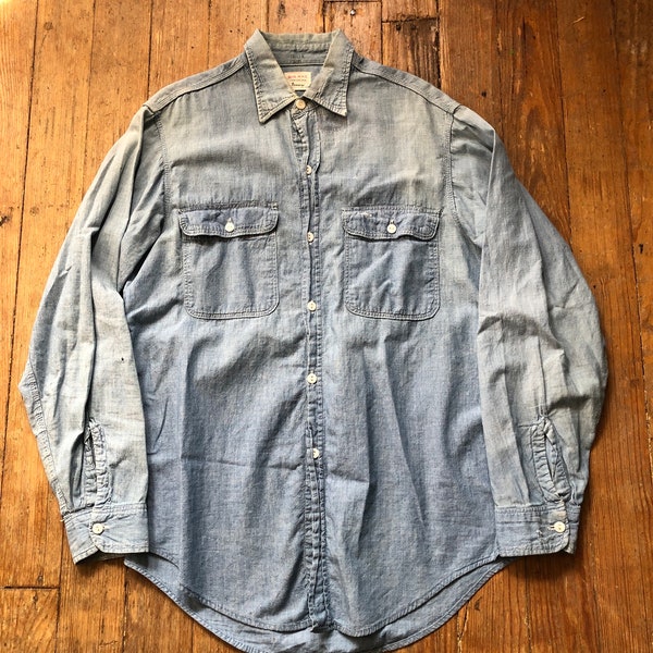 1960s Penneys Chambray Shirt Medium