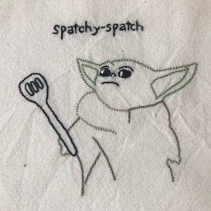 Spatchy-Spatch Baby Yoda/Grogu Meme Towel