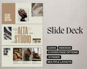 アーシーなスライドデッキテンプレート：CanvaとInDesignのプレゼンテーション