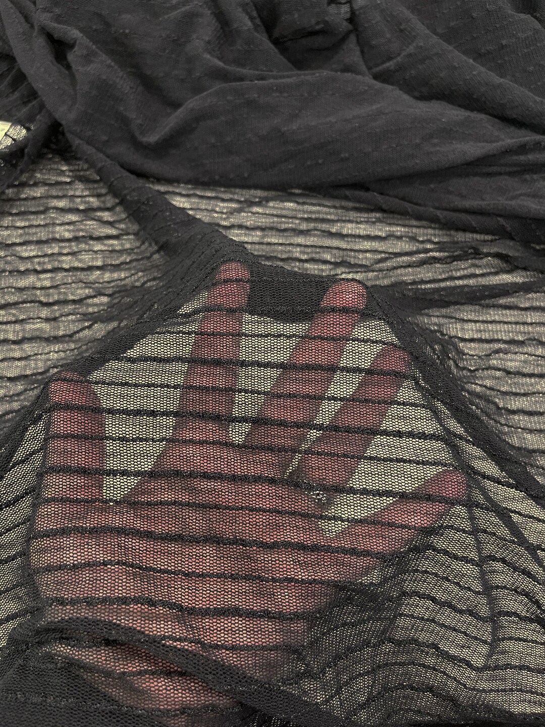 Black Stretch Mesh Lace Fabric, Lingerie Lace, 4way Stretch Lace, Mesh