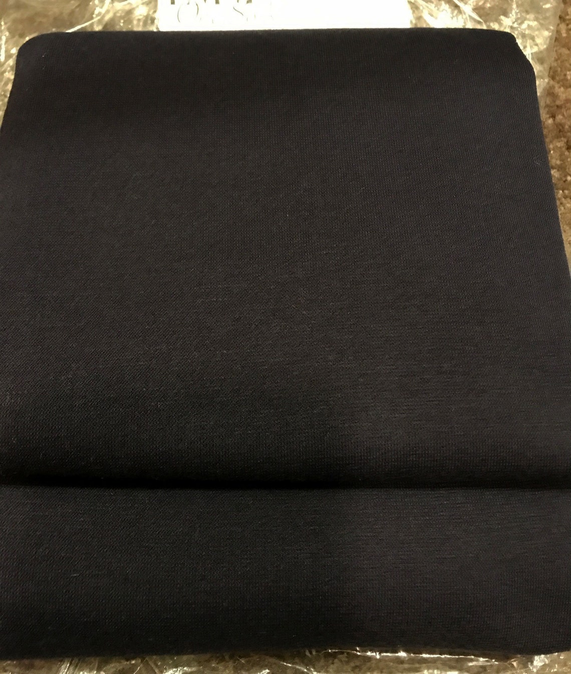 Thick Black Ponte Knit Fabric 4 way super stretch opaque Etsy