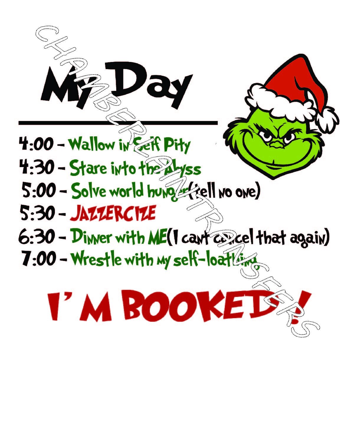 Grinch Day Schedule Whoville Grinchmas Christmas READY TO Etsy