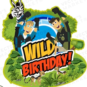 Wild Friends Cake topper png, Wild Kratts Kids party printing file,  wild kratts cake topper, Wild Kratts Birthday Party Decor Download