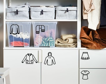 Clothes Labels SVG, Adult wardrobes Organisation svg, wardrobe Labels jpg, Deco Clipart, Organiser labels, cricut closet tags, garment tag