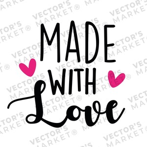 Made with Love SVG, Valentine svg, Dxf und printable label PNG Dateien | Cricut & Silhouette | handgemachte Geschenke, Basteln, Handgemachte | Hausgemachte