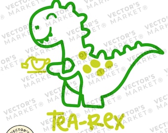 Tea-Rex Dinosaur SVG, T-Rex SVG, Dino svg, Little boy svg, Mom shirt svg, dinosaur birthday, Rawr svg, Rawrsome, Cut file Cricut, Silhouette