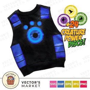 Martin Wild Kratts blue Vest SVG, Creature Power Discs, Wild Brothers custome Decoration File, Adults vest, Kratt tshirt, cricut png, pdf.