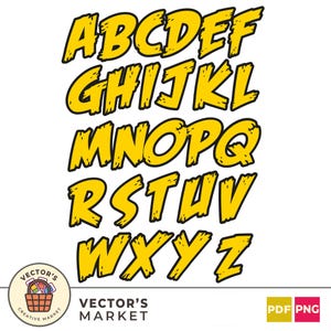Clipart dell'alfabeto Wild Kratts SVG, download digitale del font Kratt Kids Party, inviti personalizzati fai da te per feste Wild Brothers con font Krattss in PDF immagine 5