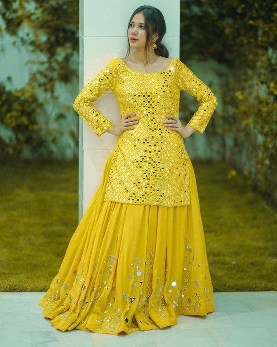 Designer yellow dress Etsy