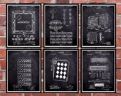Board Games Set Of 6 Patent Prints, Patent Print, Vintage Retro Room, Wall Art Patent, Poster Decor Gifts, Vintage Print
