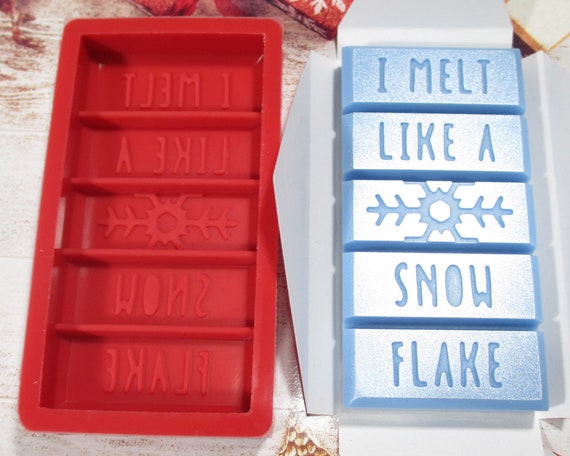 MELT ME Wax Melt Snap Bar Silicone Mould Makes 50x100mm 35g Bars Exclusive  Design Make Your Own Scented Wax Melts 