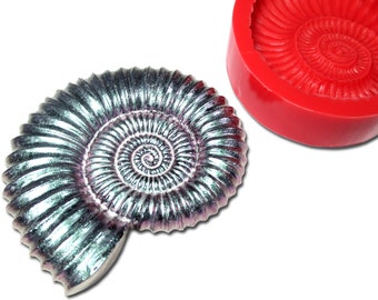Ammonite Silicone Mould - 4 Sizes Available -  Compatible With Resin, Plaster, Soap and Wax - Make DIY Fridge Magnets, Soap Toppers and More
