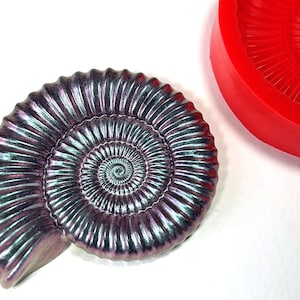 Ammonite Silicone Mould - 5 Fossil Sizes Available -  Compatible With Resin, Plaster, Soap and Wax - Make DIY Fridge Magnets and More