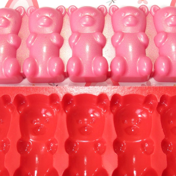 Wax Melt Snap BEAR Mould (45x115mm 50g Bar Size) - Snap Bar Silicone Mould - Exclusive Teddy Bear Design - Make Your Own Scented Wax Melts