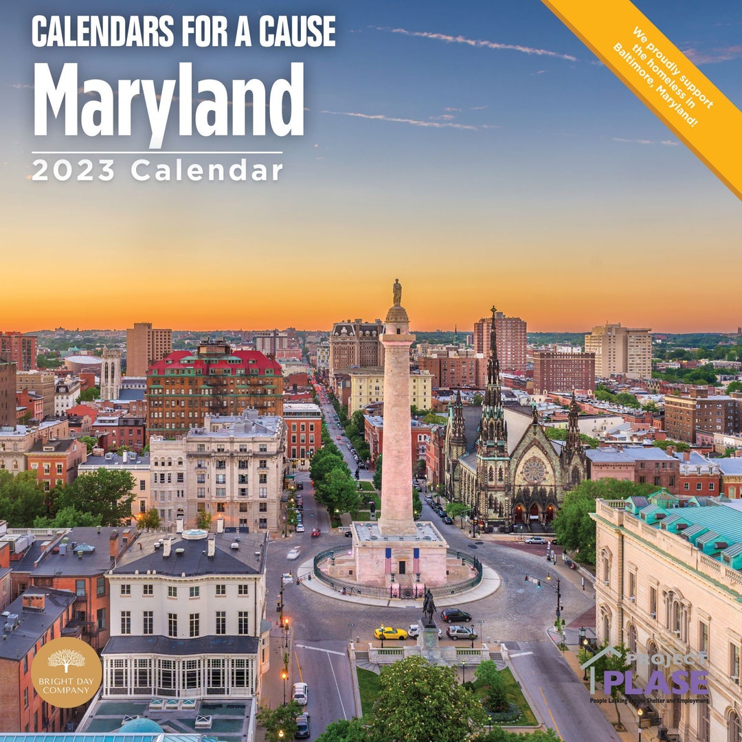 2023-maryland-wall-calendar-by-bright-day-12x12-inch-etsy