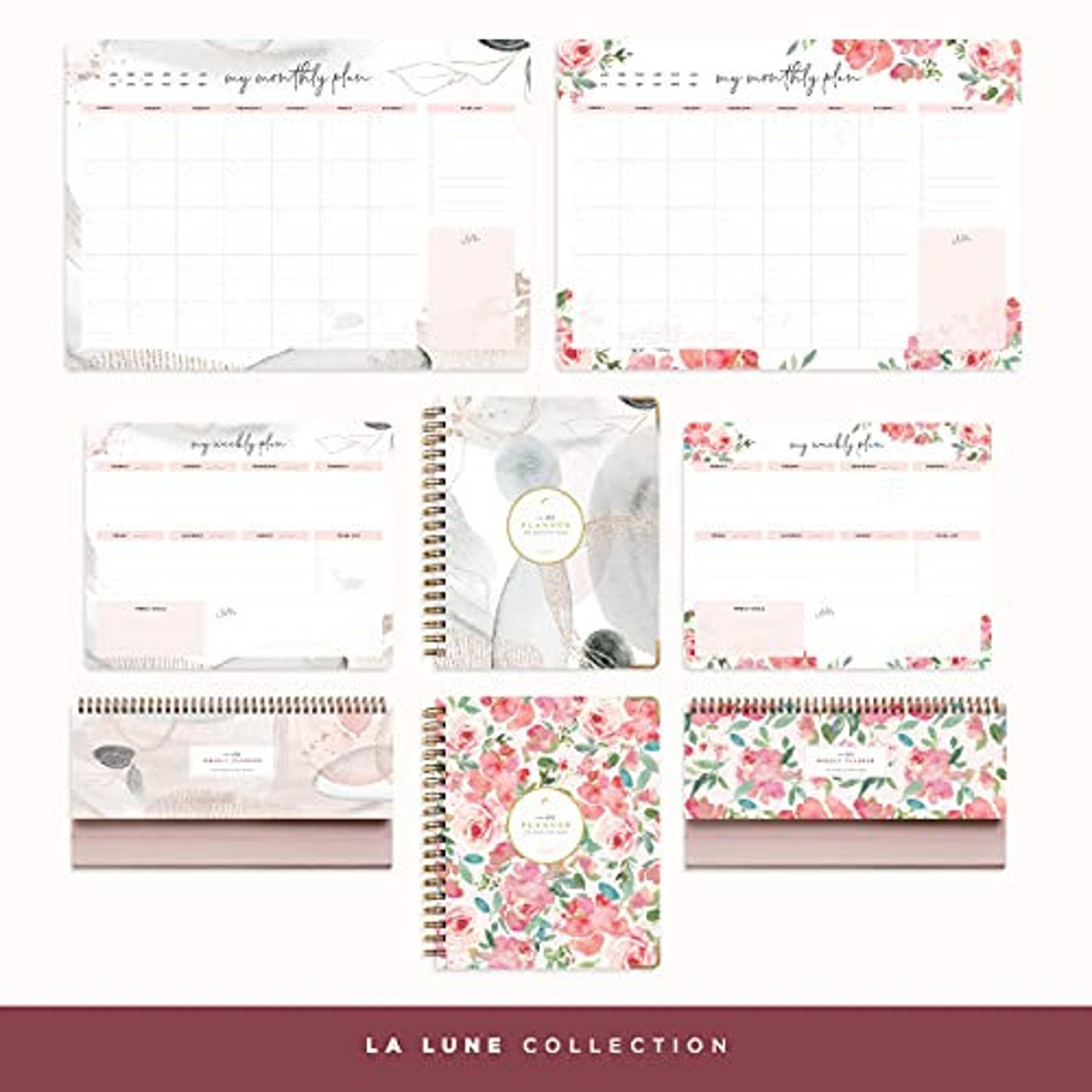 Belle Fleur Non dated Planner La Lune Collection By Bright Etsy Belle fleur non dated planner la lune collection by bright etsy