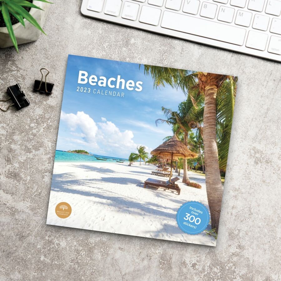 2023 Beaches Sticker Wall Calendar by Bright Day 12x12 Inch Etsy