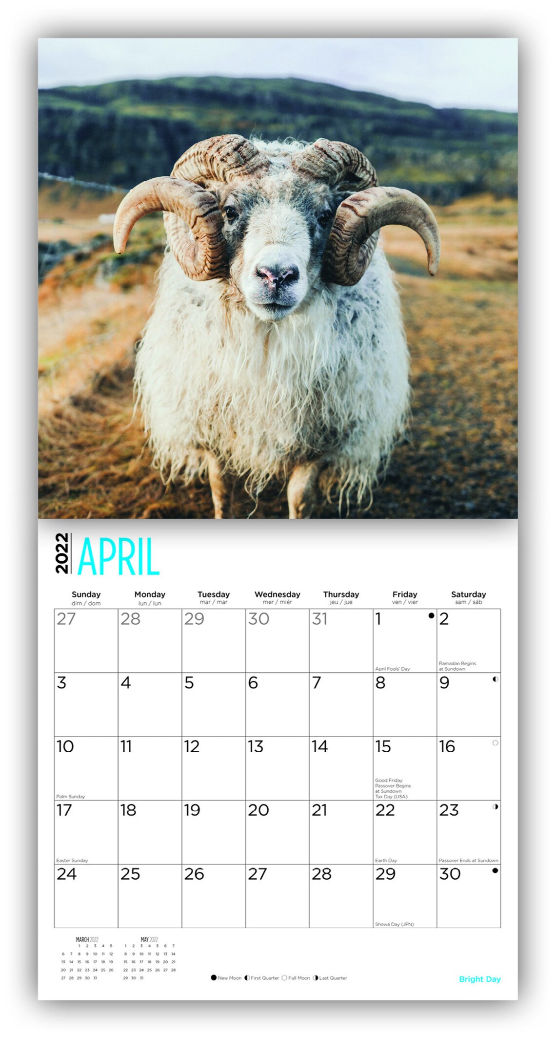 2022 Iceland Wall Calendar by Bright Day 12 x 12 Inch Etsy