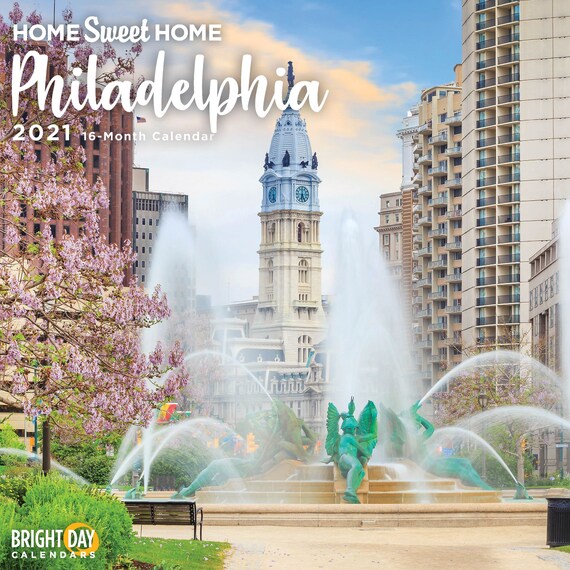 2021 Home Sweet Home Philadelphia 12 X 12 Wall Calendar Travel Etsy 2021 wall calendar of philadelphia
